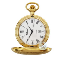 48mm Gold Unisex Pocket Watch With Open Dial & Swirl By CLASSIQUE (Roman) image