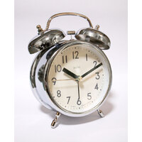 12.5cm Hardwick Chrome Double Bell Silent Analogue Alarm Clock By ACCTIM image