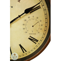 42cm Indoor / Outdoor Round Wall Clock With Weather Dials & Roman Numerals By AMS image