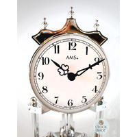 23cm Silver Anniversary Clock With White Dial By AMS image