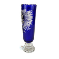 Lord Of Crystal Blue Glass Beer Cup with Bavaria Crest 0.5L By KING image