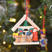 7.5cm Santa House Workshop Hanging Decoration By Graupner image