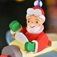 6cm Santa In Plane Hanging Decoration By Graupner image