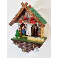 17cm Chalet Weather House Tudor Style With Key Hanger By TRENKLE image