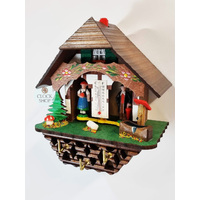 16cm Chalet Weather House Tudor Style With Key Hanger By TRENKLE image