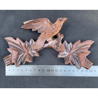 Wooden Carved Top With Bird For Cuckoo Clock 20cm image