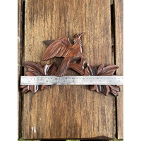 29cm Wooden Carved Cuckoo Clock Top With Bird image