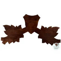 29cm Wooden Carved Cuckoo Clock Top With Deer image