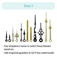Customisable Press Fit Sweep Clock Movement Kit | Fits 3.5mm & 5.5mm Hand Holes image