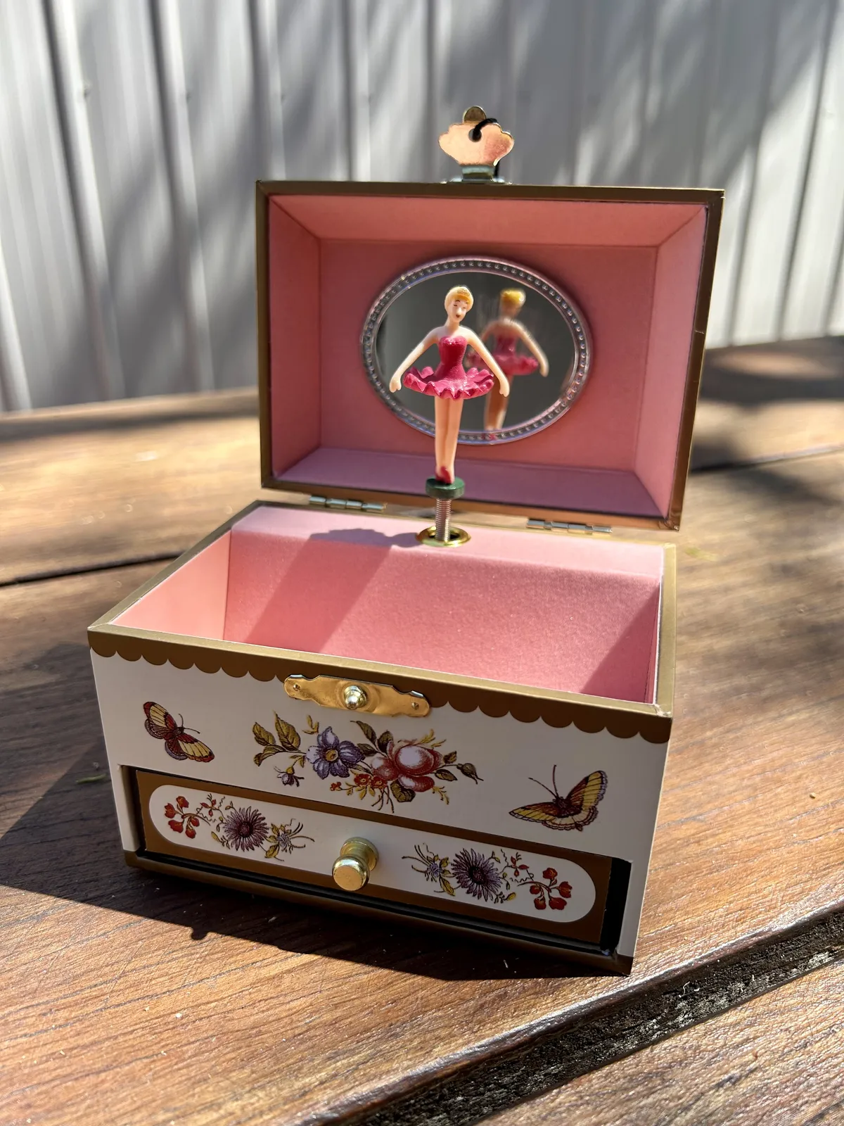 Floral Ballerina Musical Jewellery Box - Romeo & Juliet (Scratched Mirror) image