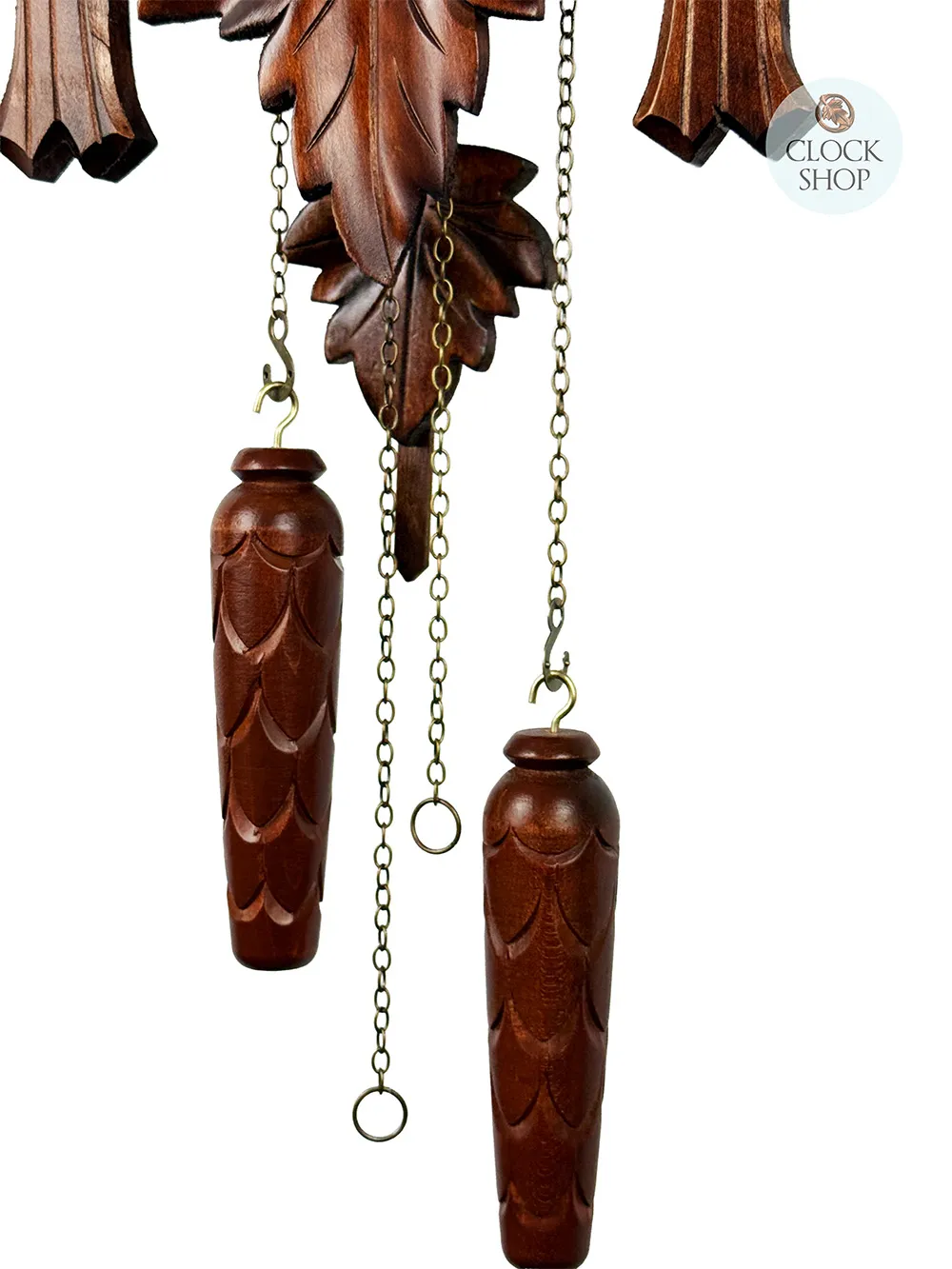 5 Leaf & Bird LED Battery Carved Cuckoo Clock With Dancers 48cm By TRENKLE image