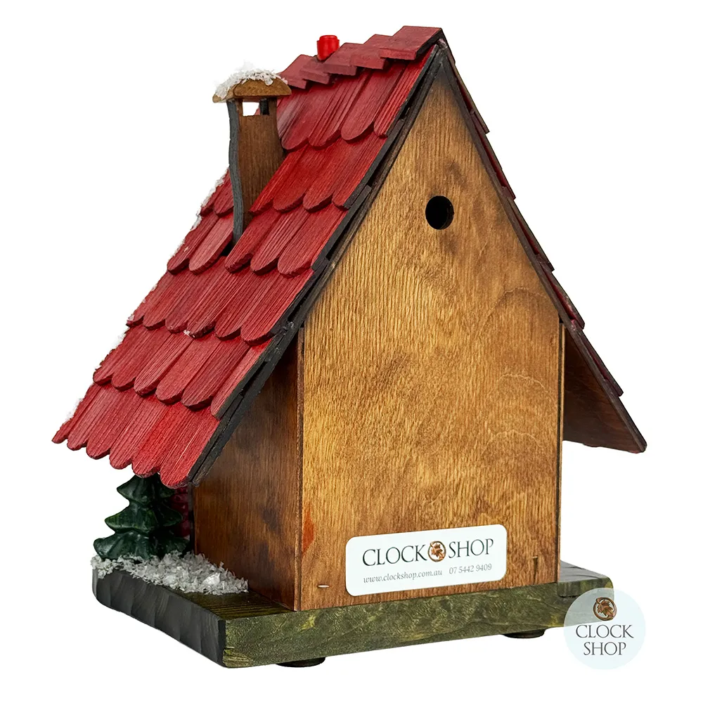 22cm Chalet Weather House With Santa & Snowman By TRENKLE image
