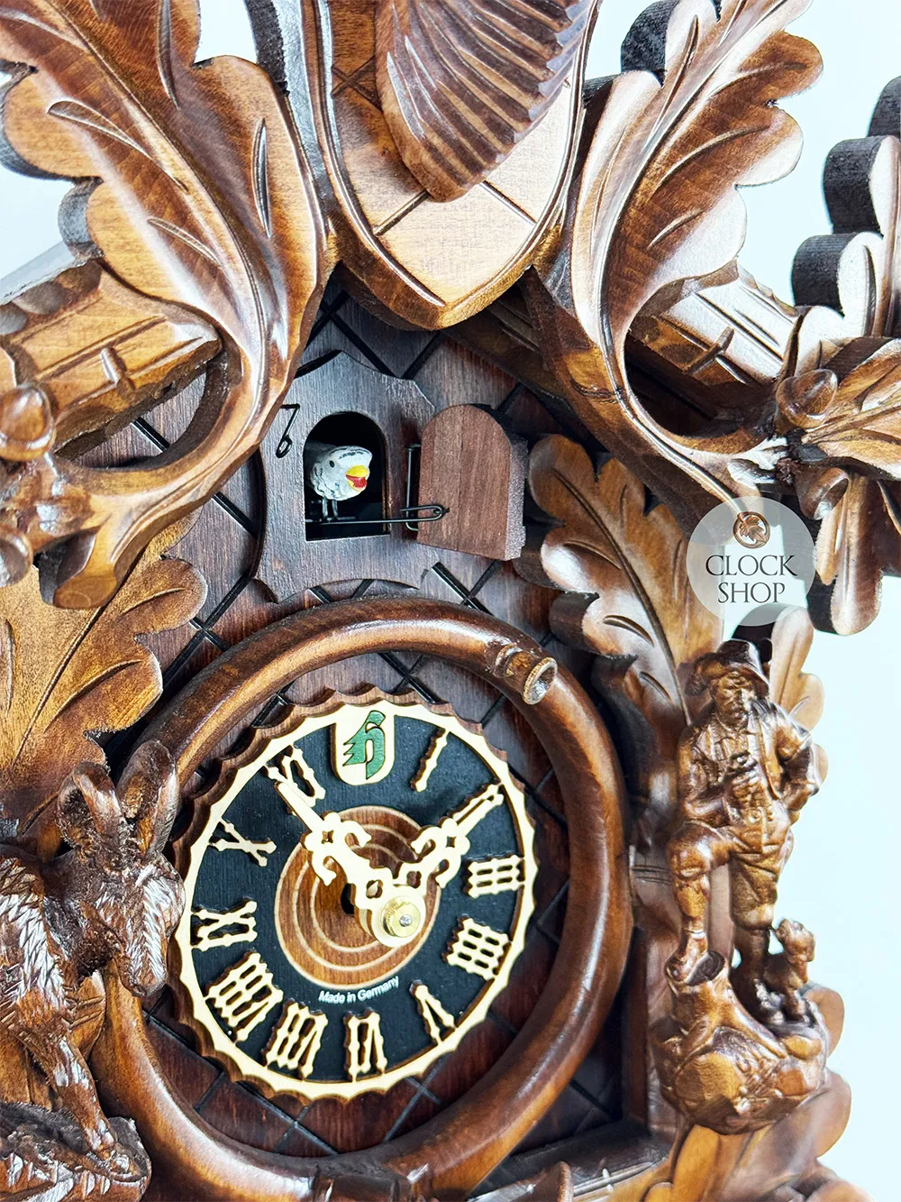 Hunter & Alpine Ibex 8 Day Mechanical Carved Cuckoo Clock By HÖNES image