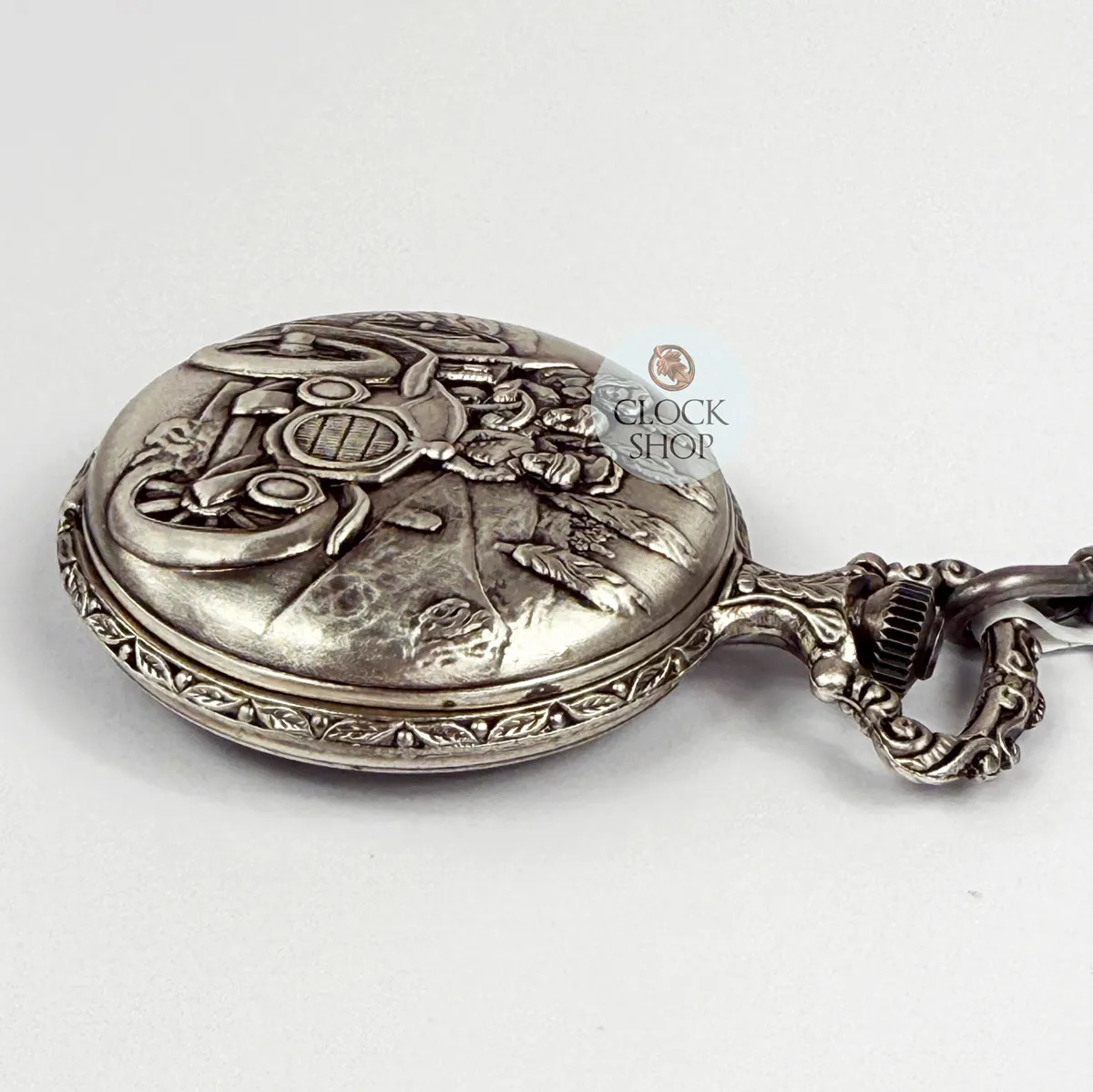 48mm Rhodium Unisex Pocket Watch With Chevrolet By CLASSIQUE (Arabic) image