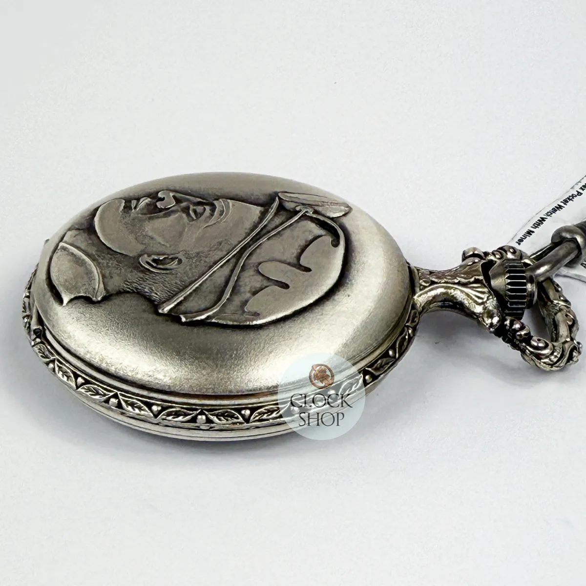 48mm Rhodium Unisex Pocket Watch With Miner By CLASSIQUE (Arabic) image