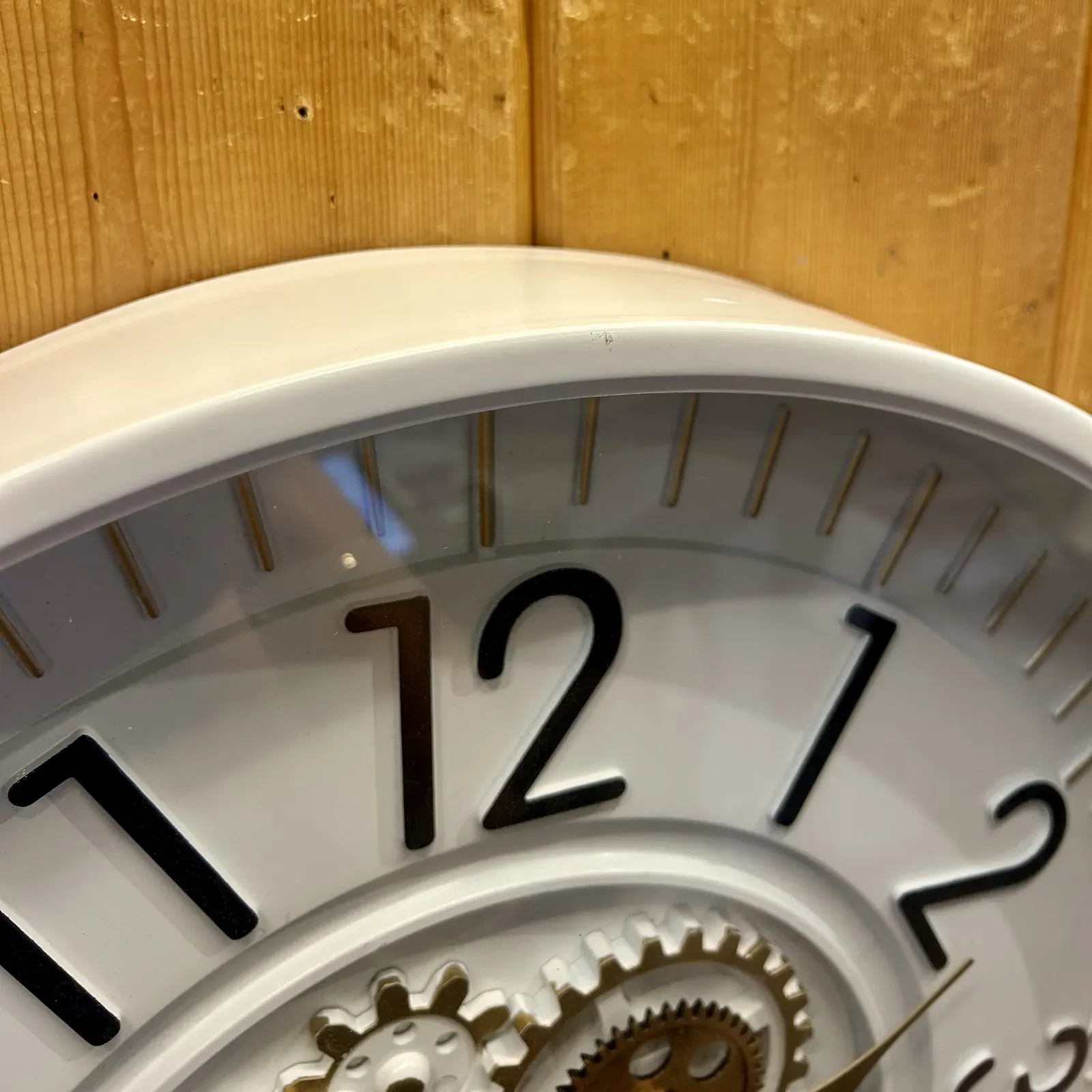 53cm Celestial White Moving Gear Wall Clock By COUNTRYFIELD (Cosmetic Imperfections) image