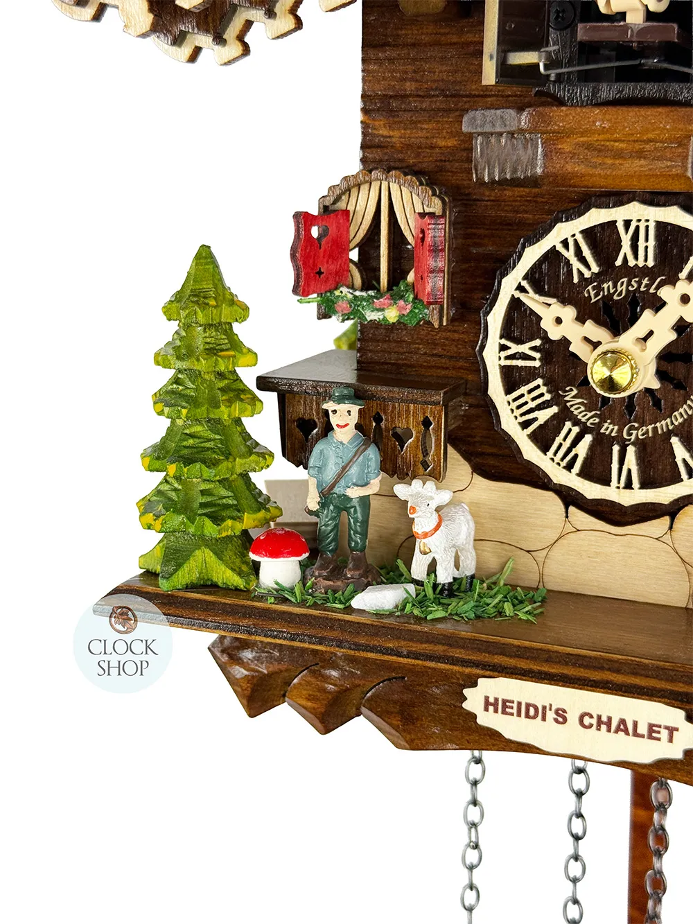 Heidi House Battery Chalet Cuckoo Clock 18.5cm By ENGSTLER image