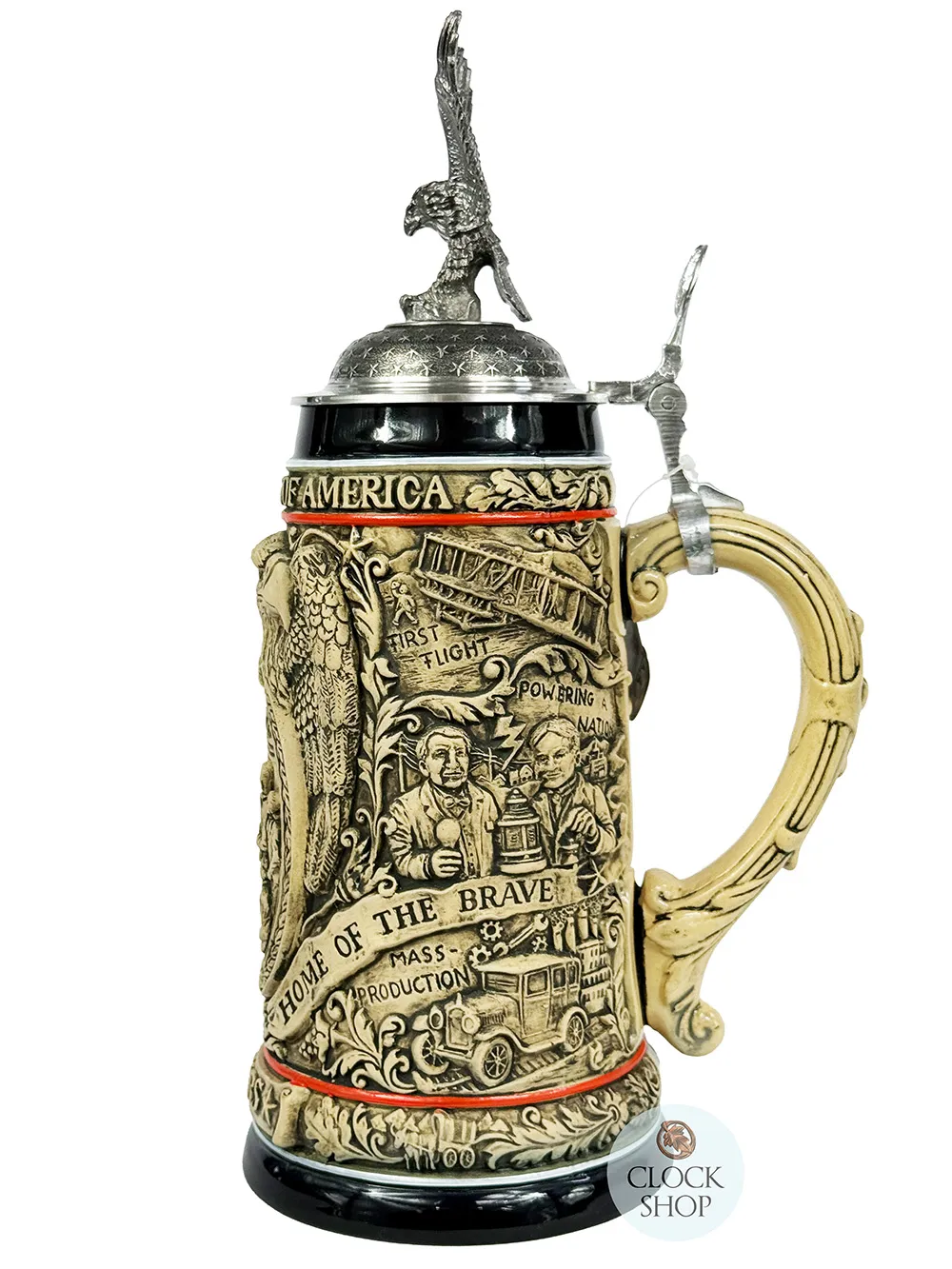 250th Anniversary Of The United States Of America Beer Stein With Pewter Eagle Lid 1.2L By KING image