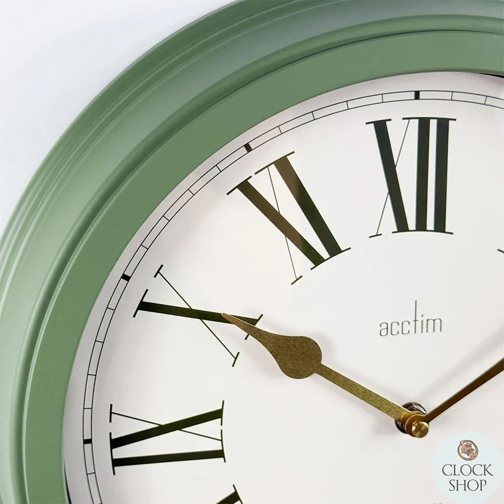 35.5cm Myrtle Green Indoor / Outdoor Wall Clock By ACCTIM image