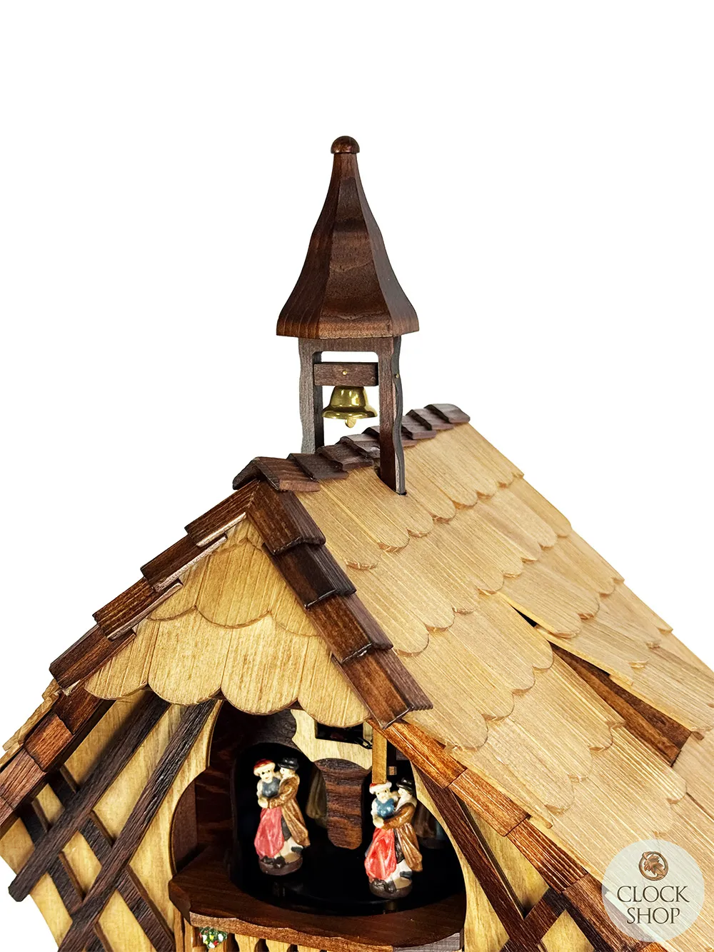 Farrier & Water Wheel 8 Day Mechanical Chalet Cuckoo Clock With Dancers 50cm By HÖNES image