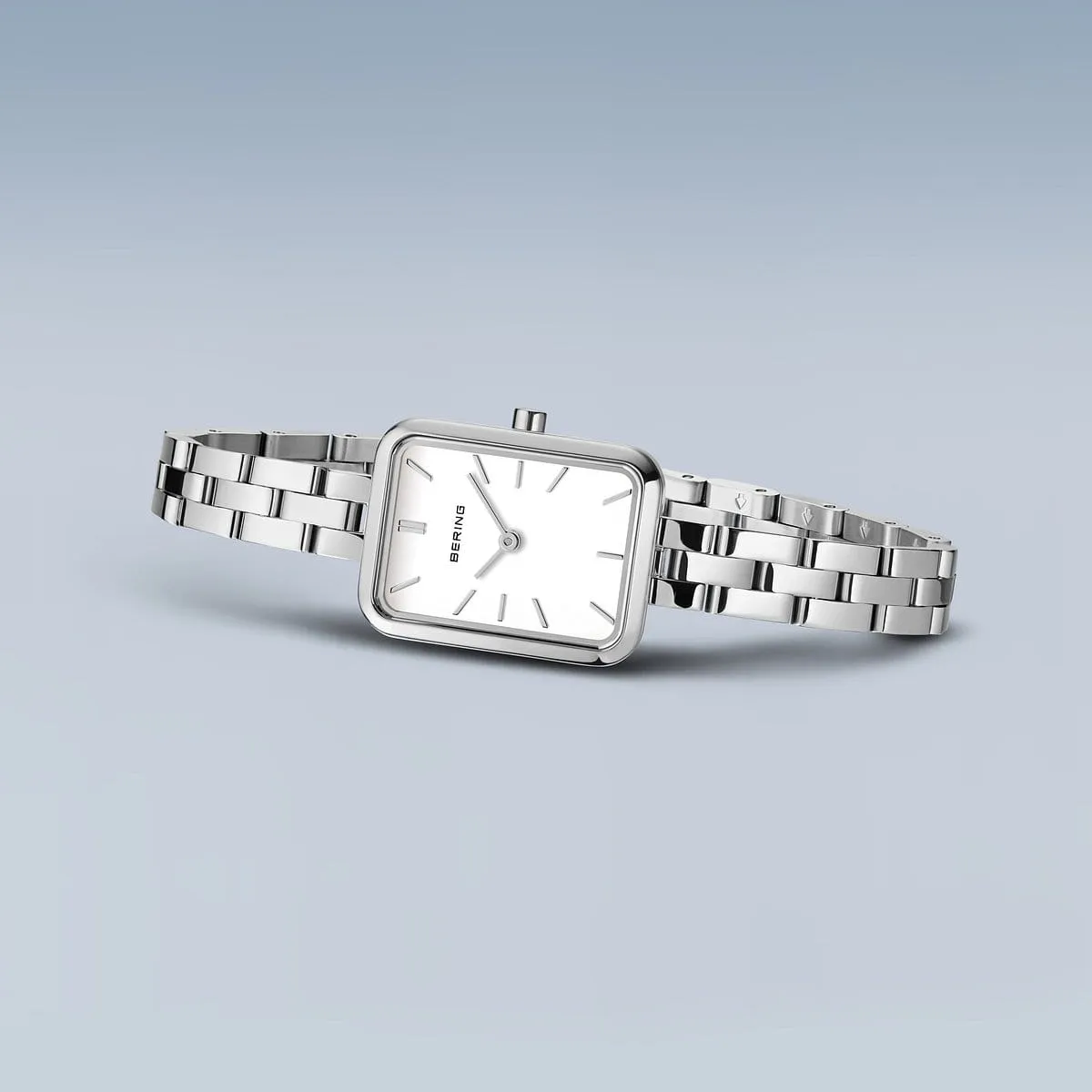 26mm Classic Collection Womens Watch With White Dial & Silver Stainless Steel Link Strap By BERING image