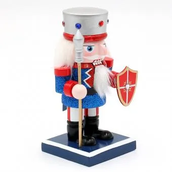 16cm Blue & Red Soldier Nutcracker image