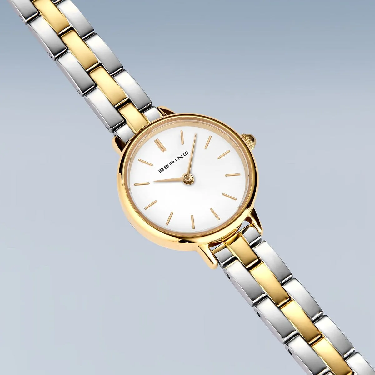 22mm Classic Collection Womens Watch With White Dial & Two-Tone Band By BERING image