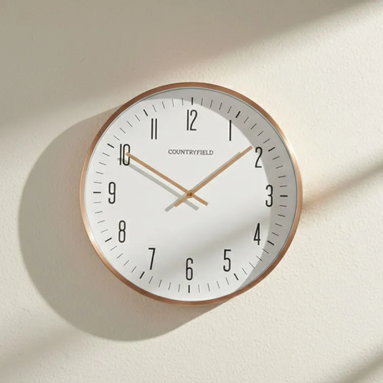 35cm Antoin White & Gold Wall Clock By COUNTRYFIELD image