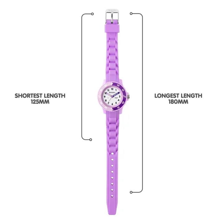 Time Teacher Lilac Youth Quartz Watch With Silicone Strap By TIKKERS image