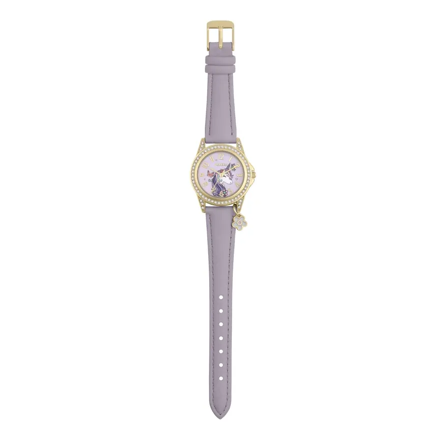  Purple Sparkle Unicorn Kids Watch Gift Set With Bracelet & Purse By TIKKERS image