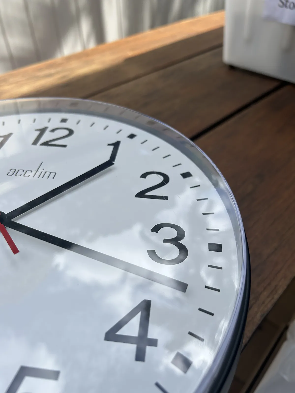 30.5cm Clerkenwell Round Silent Wall Clock By ACCTIM (Light Scuff On Plastic) image