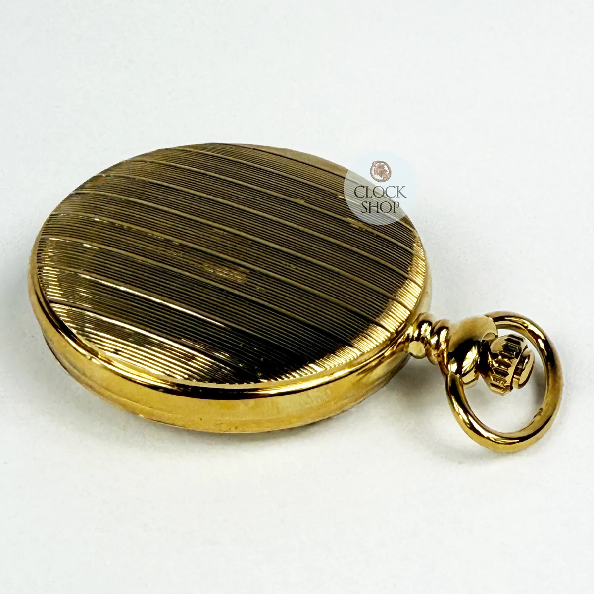 48mm Gold Unisex Pocket Watch With Pin Stripes By CLASSIQUE (Arabic) image