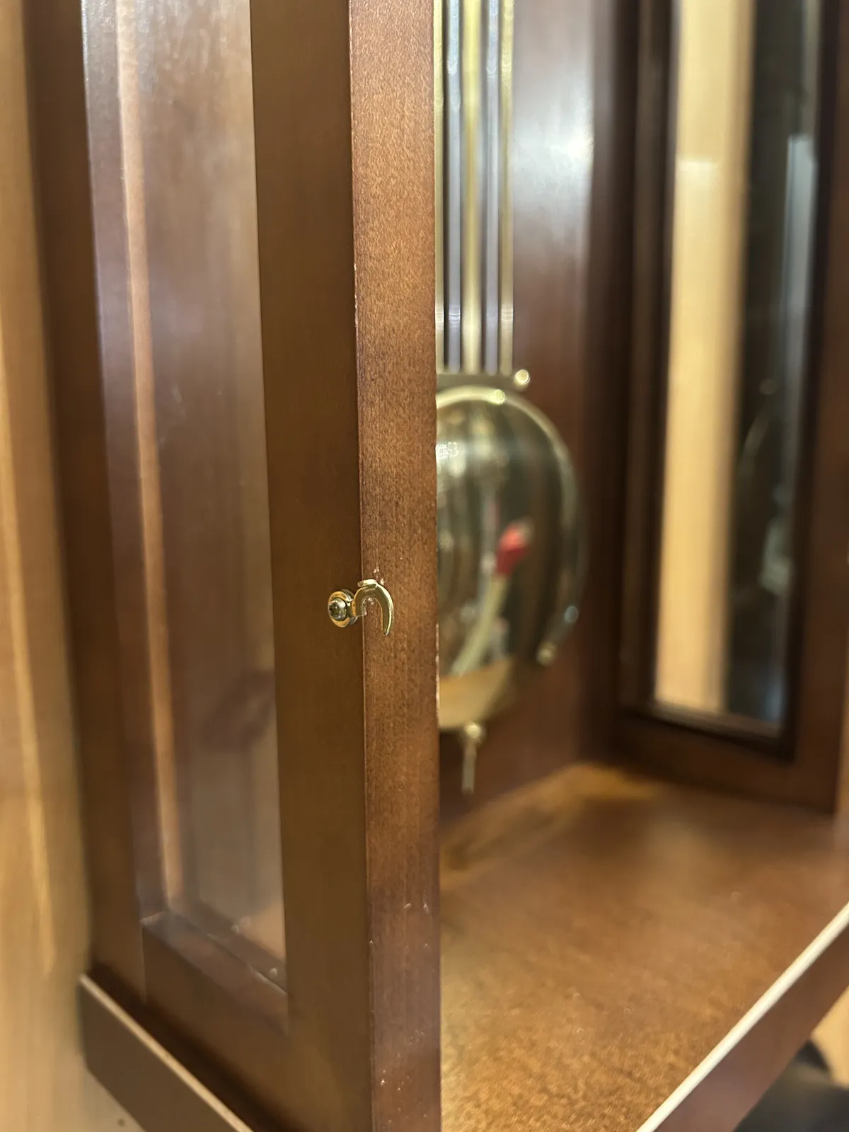 86cm Walnut 8 Day Mechanical Regulator Wall Clock By HERMLE (Marks On Inside Rear Panel) image