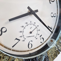 26cm Bowfell Indoor / Outdoor Slate Effect Wall Clock With Temperature By ACCTIM image