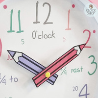 26cm Alma Pink Children's Time Teaching Wall Clock By ACCTIM image