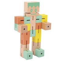 Wooden 3D Puzzle- Boy (Green & Yellow) image