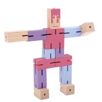 Wooden 3D Puzzle- Boy (Pink & Purple) image