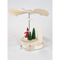18cm Santa & Trees Modern Christmas Pyramid By Seiffener image