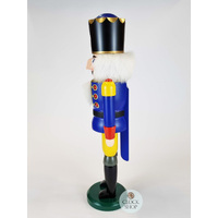 50cm Blue & Yellow King Nutcracker By Seiffener image