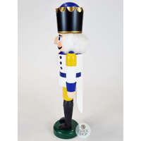 29cm Yellow & White King Nutcracker By Seiffener image