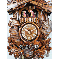 After The Hunt 8 Day Mechanical Carved Cuckoo Clock 54cm By ENGSTLER image
