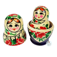 Kirov Russian Dolls- White Scarf & Purple Dress 15cm (Set Of 7) image