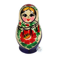 Kirov Russian Dolls- White Scarf & Purple Dress 10cm (Set Of 5) image