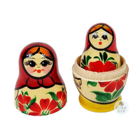 Kirov Russian Dolls- Red Scarf & Yellow Dress 7cm (Set Of 4) image