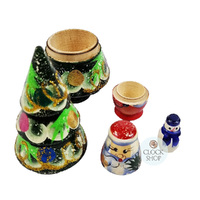 Christmas Russian Dolls- Dark Green 12cm (Set Of 3) image
