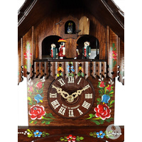 Floral 1 Day Mechanical Chalet Cuckoo Clock 30cm By SCHWER image