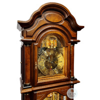 210cm Walnut Grandfather Clock With Triple Chime & Dancers By SCHNEIDER image