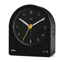 9.7cm Black Analogue Alarm Clock By BRAUN image
