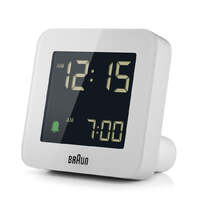 7.5cm White Digital Alarm Clock By BRAUN image