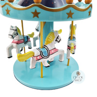 Blue Horse Carousel Music Box (Vivaldi- Spring) image
